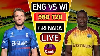 ENG VS WI LIVE3RD T20 MATCH  ENGLAND VS WEST INDIES LIVE CRICKET MATCH COMMENTARY [upl. by Valenta87]