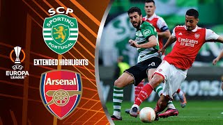 Sporting CP vs Arsenal Extended Highlights  UEL Round of 161st Leg  CBS Sports Golazo  Europe [upl. by Tavy]