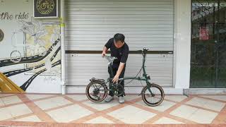 How to Fold a Leggero or Trifold Bike with Shimano Gear System Foldie Folding Bike [upl. by Akit]