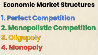 What Are the FOUR Market Structures in Economics  WITH EXAMPLES  Think Econ [upl. by Minardi]