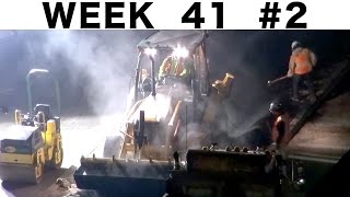 Hot asphalt at night quotrawquot construction footage 2 from Ⓗ Week 41 [upl. by Autrey]