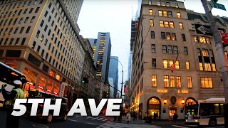 ⁴ᴷ⁶⁰ Walking NYC Narrated  Fifth Avenue from 60th Street to 23rd Street Flatiron Building [upl. by Laiceps]