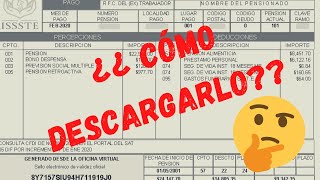 DESCARGAR TU TALÓN DE PAGO DEL ISSSTE  Sencillo y paso a paso [upl. by Resarf]