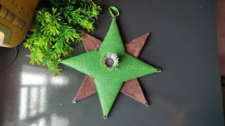 Double star wallhanging made of glitter foam [upl. by Yekcim]