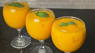 Refreshing mango peach juice recipe  summer drink recipe [upl. by Hplodnar]