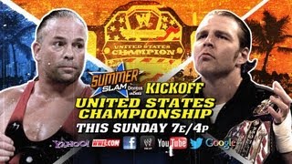 SummerSlam 2013 Kickoff  Dean Ambrose vs Rob Van Dam [upl. by Erotavlas]