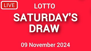 The National Lottery Lotto Draw Live Results from Saturday 09 November 2024  lotto live tonight [upl. by Ayekal]