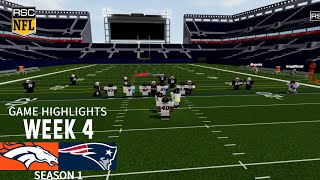 Denver Broncos vs New England Patriots Game Highlights  Week 4  NFL Season 1 [upl. by Lorry]