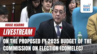 LIVE House hearing on the proposed FY 2025 budget of the COMELEC Sept 3 2024 [upl. by Noillimaxam150]