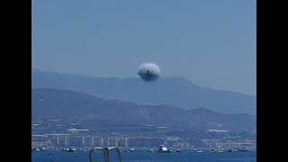 F18 Rotura del sonido en la playa de Torre del Mar Málaga 4K [upl. by Oswal]