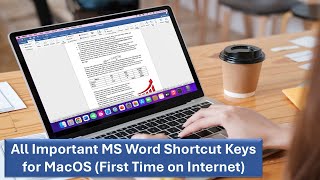 All Important MS Word Shortcut Keys for MacBook MacOS First Time on Internet [upl. by Elton625]