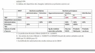 comptabilité analytique sections ABC P1 [upl. by Dacia]