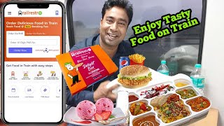 How to Order hot amp fresh Veg amp Non Veg food in Train Journey on your seat by Rail Restro app Review [upl. by Ahsemo]