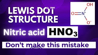 HNO3 lewis dot structure Nitric acid [upl. by Yelnek]