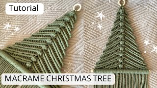 DIY TUTORIAL  Macrame Christmas Tree Wall Hanging [upl. by Adoh]