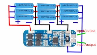 How to connect BMS to 18650 Lithium ion battery 🔋 pack with battery power calculation [upl. by Ainna714]