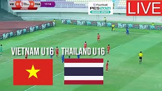 vietnam vs thailand live  aff u16  LIVESCORE PES 2021 [upl. by Lonne917]