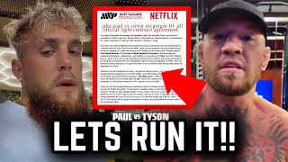 Jake Paul Responds To Conor McGregor OFFER After Mike Tyson [upl. by Matthew]