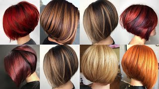 Angled Bob Haircut  bob hairstyles 2024hairstyle hair trending [upl. by Rhu]