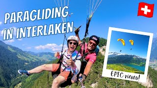 PARAGLIDING IN INTERLAKEN SWITZERLAND Paragliding over Interlaken Full Experience with POV footage [upl. by Inge750]