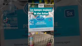 TEST LÉPONGE MAGIQUE DE CHEZ ACTION 🧽haulaction cleanwithme [upl. by Gatian]