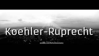 How to Pronounce KoehlerRuprecht in German [upl. by Stormie]