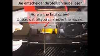 Calibrate the Nozzle of the 3D CTC printer Düse des 3D CTC Druckers einstellen [upl. by Hartzke303]