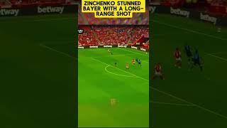 🔥Zinchenko stunned Bayer with a longrange shot Zinchenko Arsenal bayer04 premierleague [upl. by Romelda]