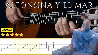 ALFONSINA Y EL MAR Zamba 🎸 Ariel Ramirez  Tutorial para Guitarra Clásica  TABS [upl. by Eyot]