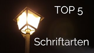 TOP 5  SCHRIFTEN für Filme amp Videos  Fonts for Films  Tipps ampTricks [upl. by Yetta485]