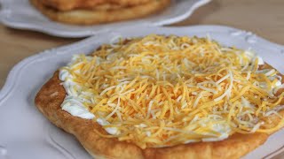 Hungarian Fried Bread Lángos How To Make Hungarian Street Food [upl. by Patsy]