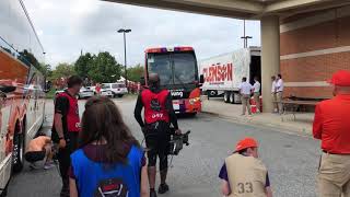 Clemson arrives at Wake Forest [upl. by Nylcsoj]