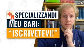 A Bari deserta la Scuola di specializzazione in medicina durgenza Lappello quotIscriveteviquot [upl. by Sophia]