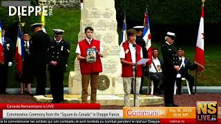 LIVE Commemoration Ceremony from Dieppe France [upl. by Airrej586]