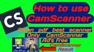 How to use CamScanner pdf file with clean scan only CamScanner [upl. by Duile]