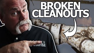 Life of a Plumber  Replacing Broken 2Way Cleanouts [upl. by Seton]