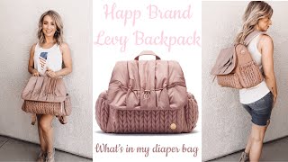 WHATS IN MY NEWBORN DIAPER BAG  HAPP BRAND LEVY DIAPER BACKPACK [upl. by Sallyann]