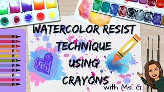 Watercolor Resist with Crayons [upl. by Constantia]