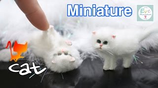 진짜같은 ✔미니어쳐 고양이 만들기 Miniature Animal ✔Cat Polymer clay Tutorial [upl. by Defant988]