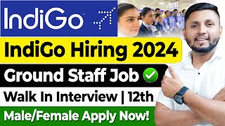 Indigo Recruitment 2024  12th Pass  Fresher Job  Indigo Airlines Job Vacancy 2024  Airport Jobs [upl. by Nepsa470]