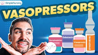 Vasopressors Drugs  Epinephrine Norepinephrine Vasopressin Dobutamine Dopamine [upl. by Nylek]