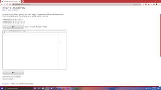 Array1 makeEnds Java Tutorial  Codingbatcom [upl. by Wohlert122]