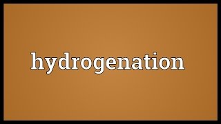 Hydrogenation Meaning [upl. by Rissa]