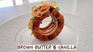 Brown Butter Ice Cream Vanilla Creme Diplomat amp Caramelized Brioche  Fine Dining Dessert Recipe [upl. by Sparks777]