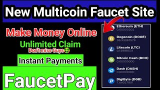 New Multicoin Faucet Site  Claim Every 0 Minute  Unlimited No Limits 50 Ref Comision  Trusted [upl. by Rednijar]