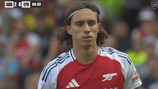 Riccardo Calafiori Arsenal DEBUT vs Lyon  2425 [upl. by Mich]