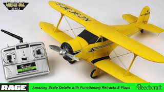 Rage RC Beechcraft Model D17 Staggerwing Micro ReadytoFly Airplane [upl. by Atoiganap]