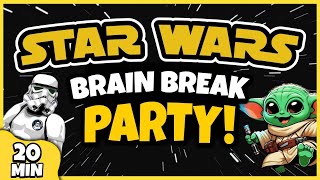 Star Wars Brain Break Party  Brain Breaks for Kids  Freeze Dance  Just Dance  Danny Go Noodle [upl. by Kyred]