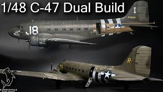 Monogram and Trumpeter 148 Scale C47 Dual Build Part 1  Full Build Series [upl. by Ettennal]