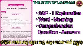 THE STORY OF LANGUAGE  SGP1  Follow up lesson  Class  6 English  Odiamedium  Comprehension [upl. by Esirehc648]